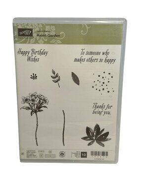 PRE-USED Stampin Up! Sale-A-Bration Avant Garden 10-Pcs Photopolymer Art RETIRED